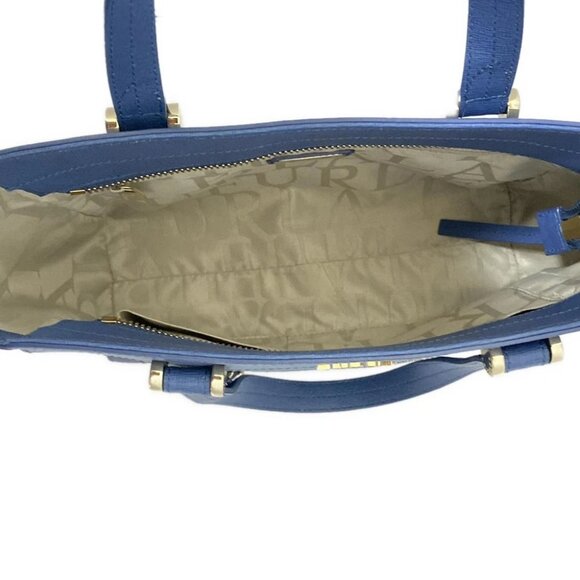 FURLA - Blue Gray Leather Handbag - Picture 6 of 10